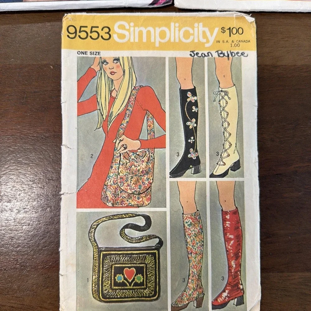 3- Vintage '60's, '70's, '90's Accessories Sewing Patterns